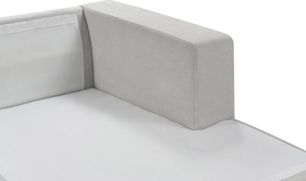 Beliani 3 vietų kampinė sofa LOFOTEN šviesiai pilka, kairinė