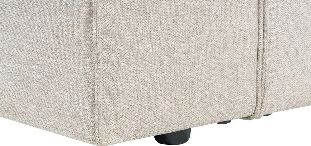 Beliani Trijų vietų kampinė sofa VERNON, šviesiai smėlio spalvos, dešininė