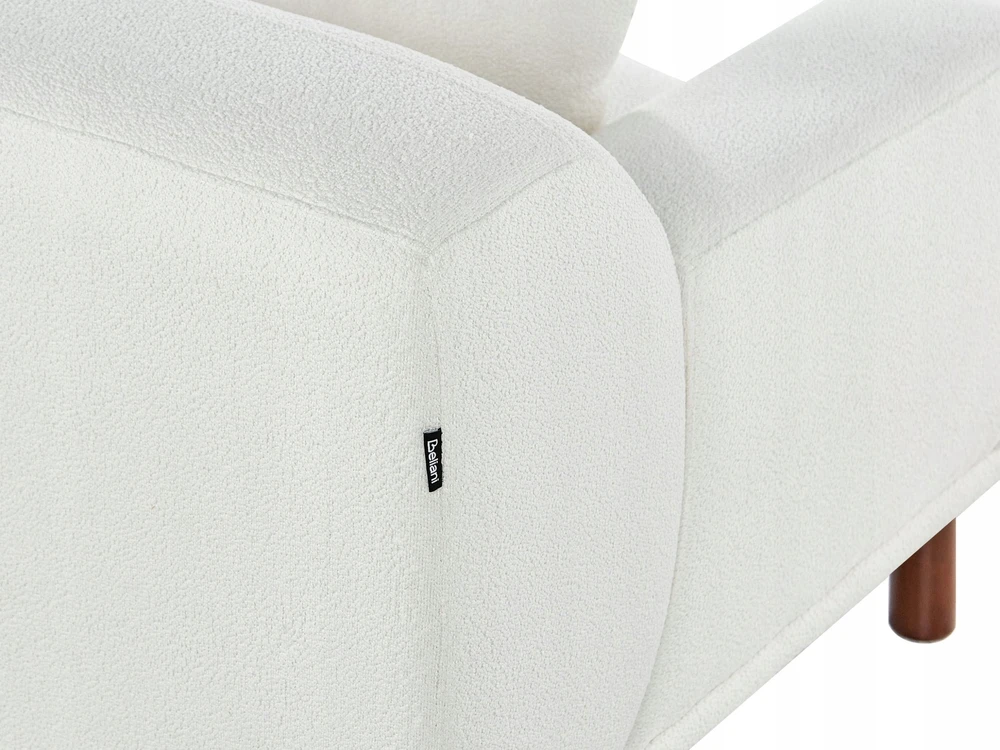 Beliani Trivietė kampinė sofa HOLT, „Bouclé“, balta, kairinė