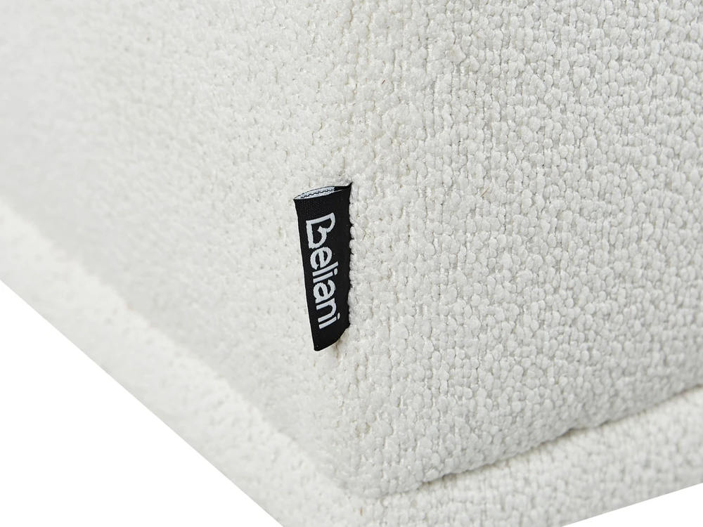 Beliani Trivietė kampinė sofa HOLT, „Bouclé“, balta, kairinė