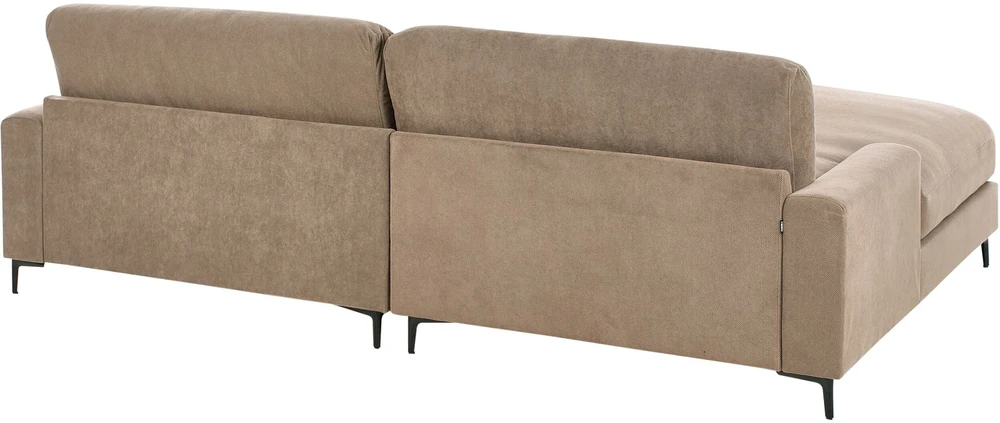 Beliani Trivietė kampinė sofa MALOY, ruda, dešininė