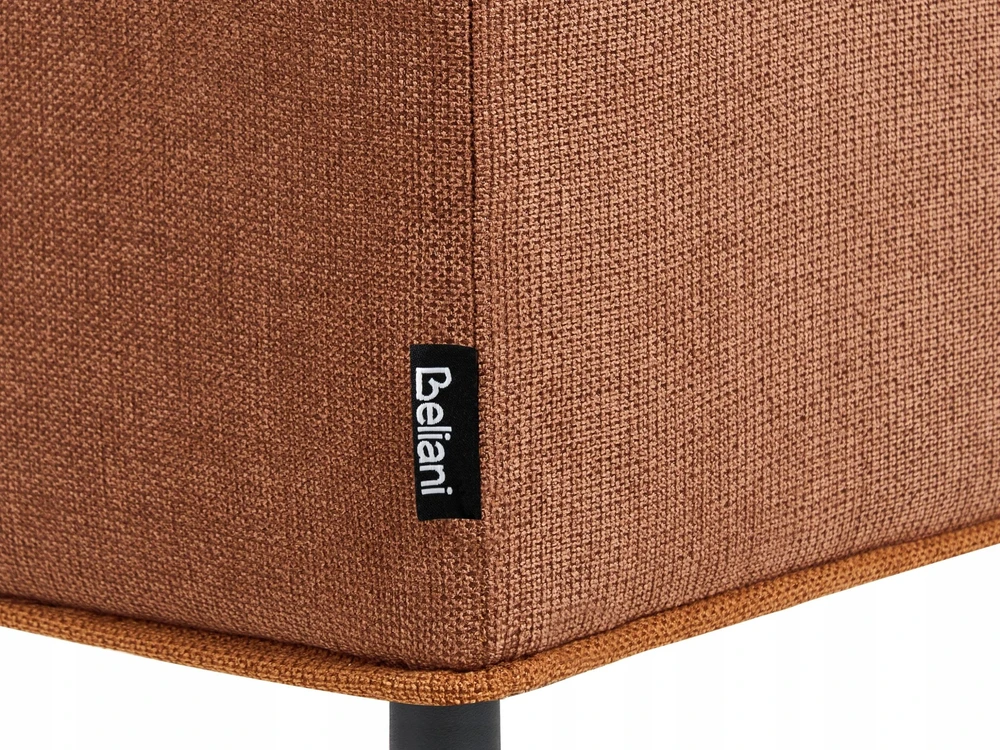 Beliani Trivietė kampinė sofa SATER ruda dešininė