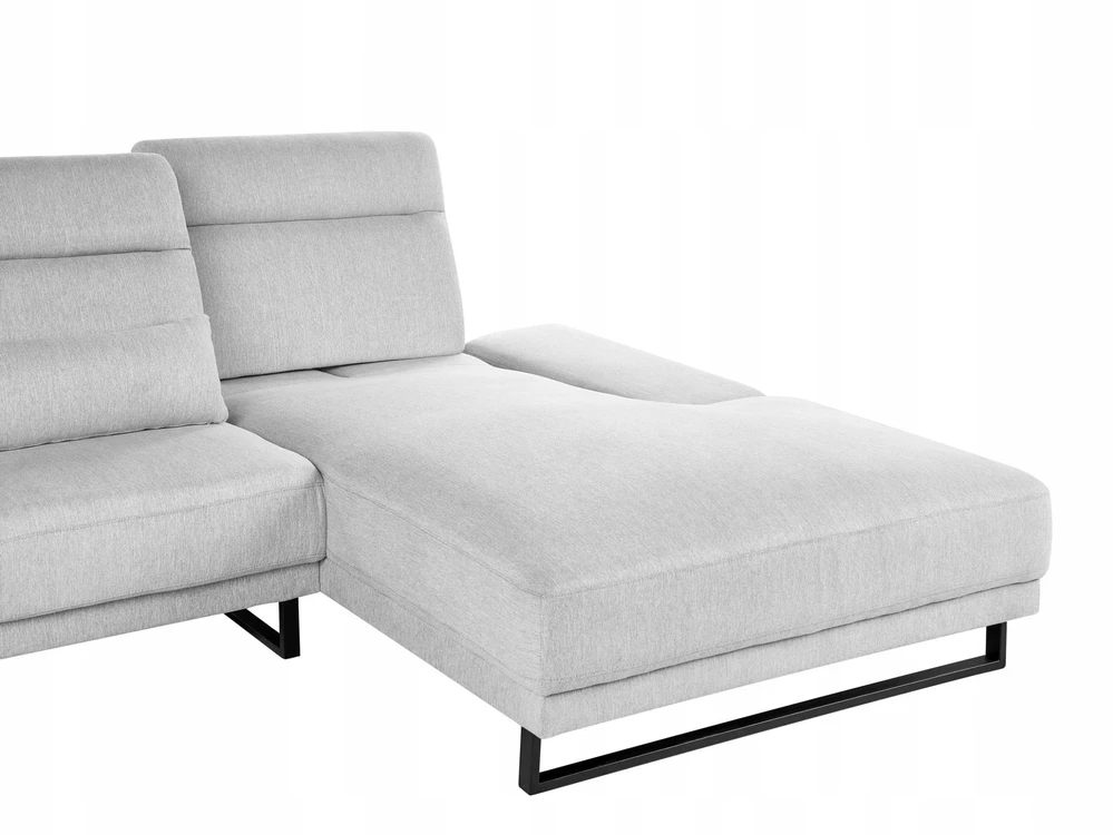 Beliani 4 vietų kampinė sofa IKAST šviesiai pilka, kairinio tipo