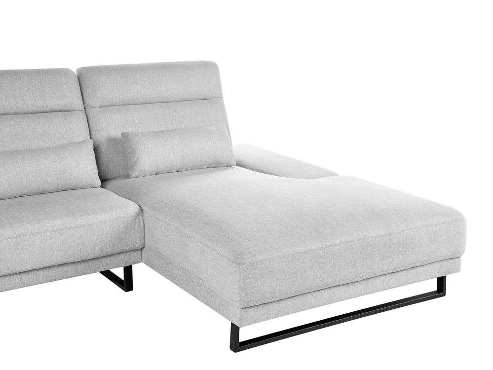 Beliani 4 vietų kampinė sofa IKAST šviesiai pilka, kairinio tipo