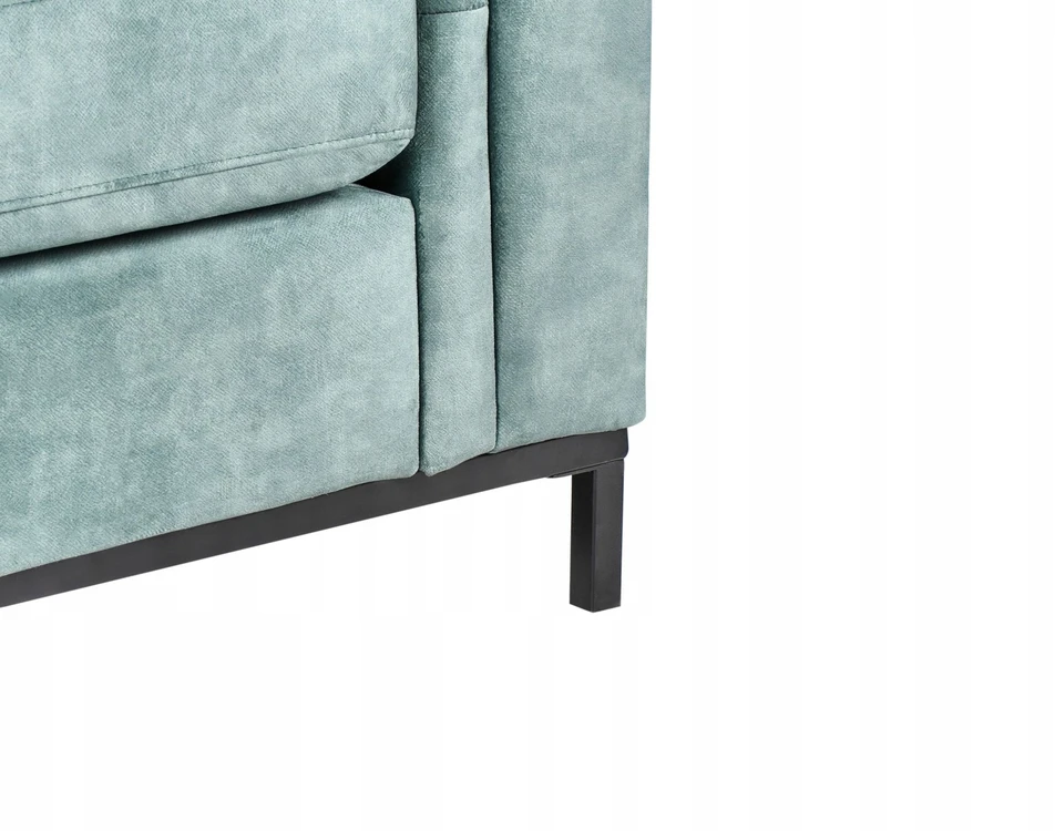 Beliani 4 vietų kampinė sofa OSLO, veliūrinė, žydra, dešininė