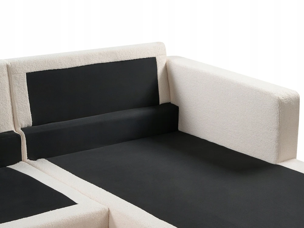 Beliani 4 vietų kampinė sofa SIGGARD, boucle, balta, kairinė