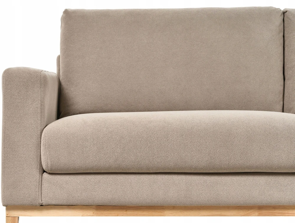 Beliani Kampinė sofa 4 asmenims SIGGARD smėlio ir pilkos spalvos, kairinė