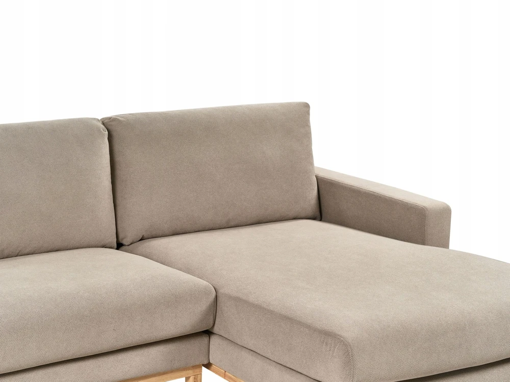 Beliani Kampinė sofa 4 asmenims SIGGARD smėlio ir pilkos spalvos, kairinė