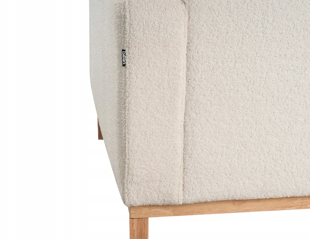Beliani 4 vietų kampinė sofa SIGGARD, boucle, balta, kairinė