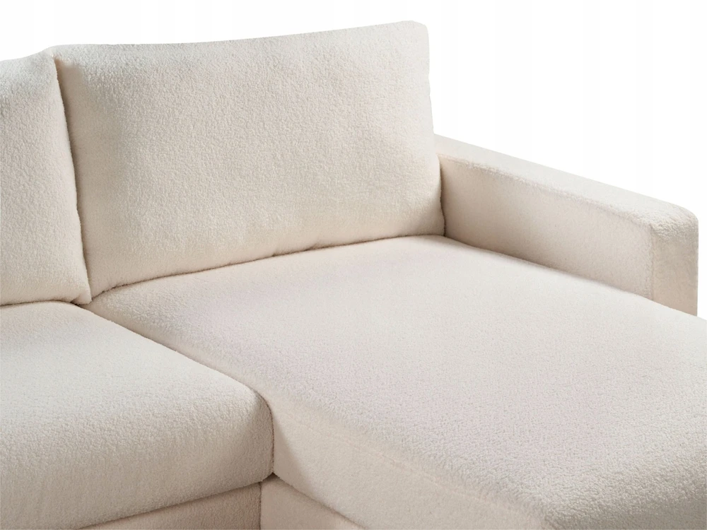 Beliani 4 vietų kampinė sofa SIGGARD, boucle, balta, kairinė