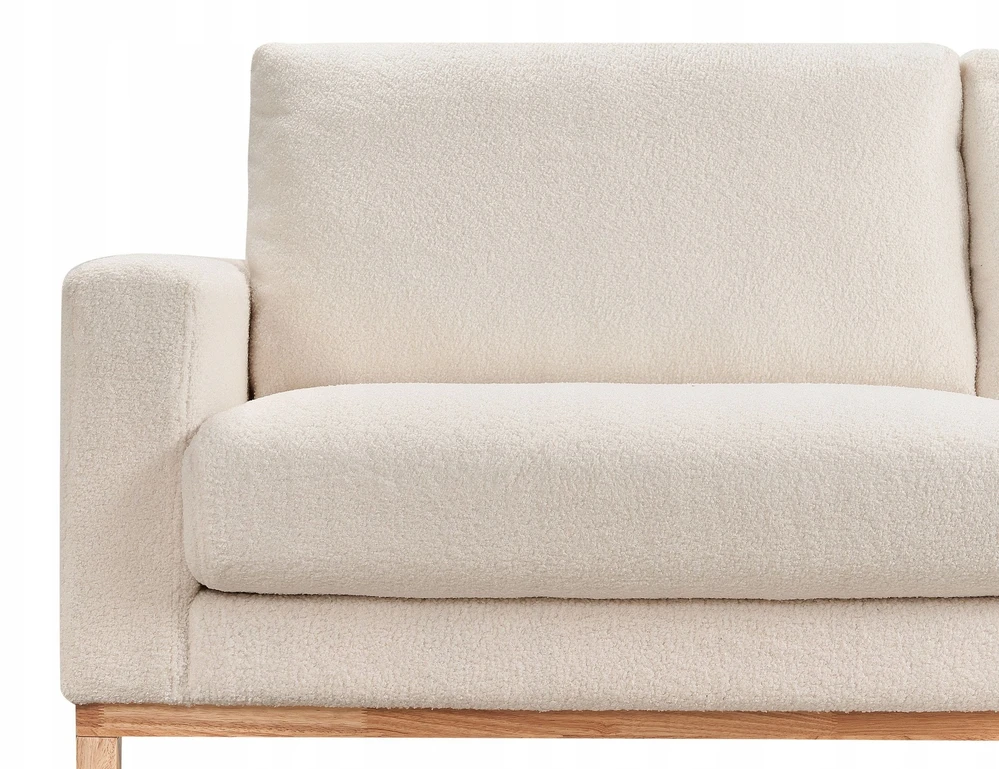 Beliani 4 vietų kampinė sofa SIGGARD, boucle, balta, kairinė