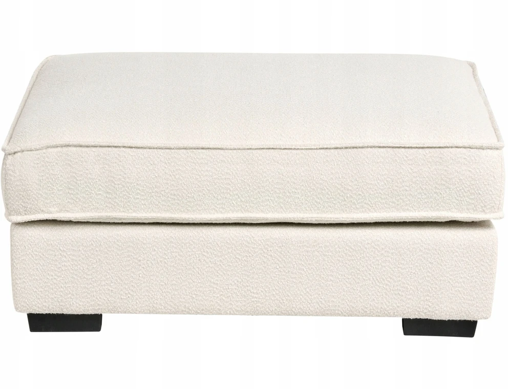 Beliani Kampinė sofa KOLDING, boucle audinys, šviesiai smėlio spalvos, su otomane, kairinė