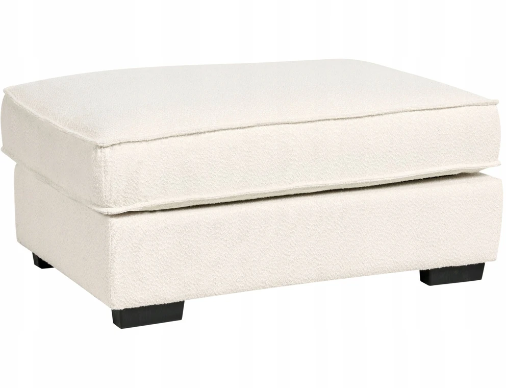 Beliani Kampinė sofa KOLDING, boucle audinys, šviesiai smėlio spalvos, su otomane, kairinė