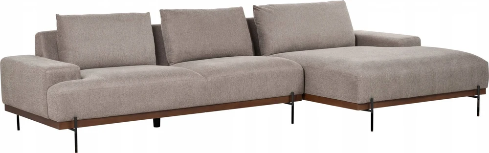 Beliani Kampinė sofa 4 asmenims MARIFERD šviesiai ruda kairinė