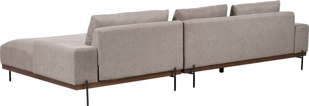 Beliani Kampinė sofa 4 asmenims MARIFERD šviesiai ruda kairinė