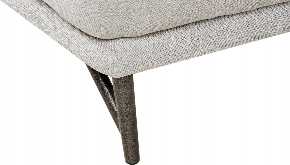 Beliani 3 vietų kampinė sofa ELGA, linas, šviesiai pilka, kairinė
