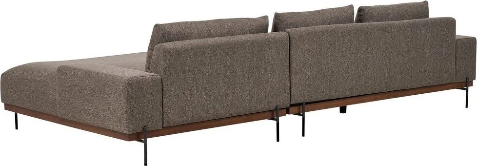 Beliani 4 vietų kampinė sofa MARIFERD ruda, kairinė
