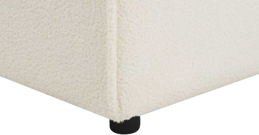 Beliani 4 vietų modulinė kampinė sofa ARDAL Boucle, balkšva, kairinė