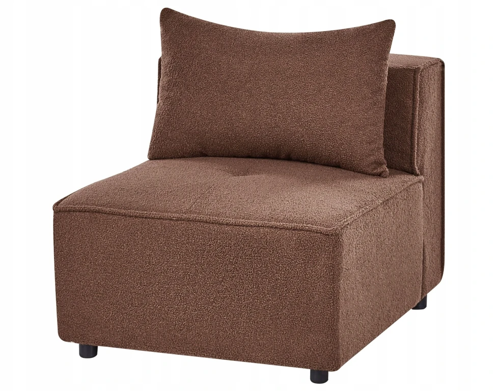 Beliani Modulinė 4 vietų kampinė sofa AXEBO kairinė ruda Boucle