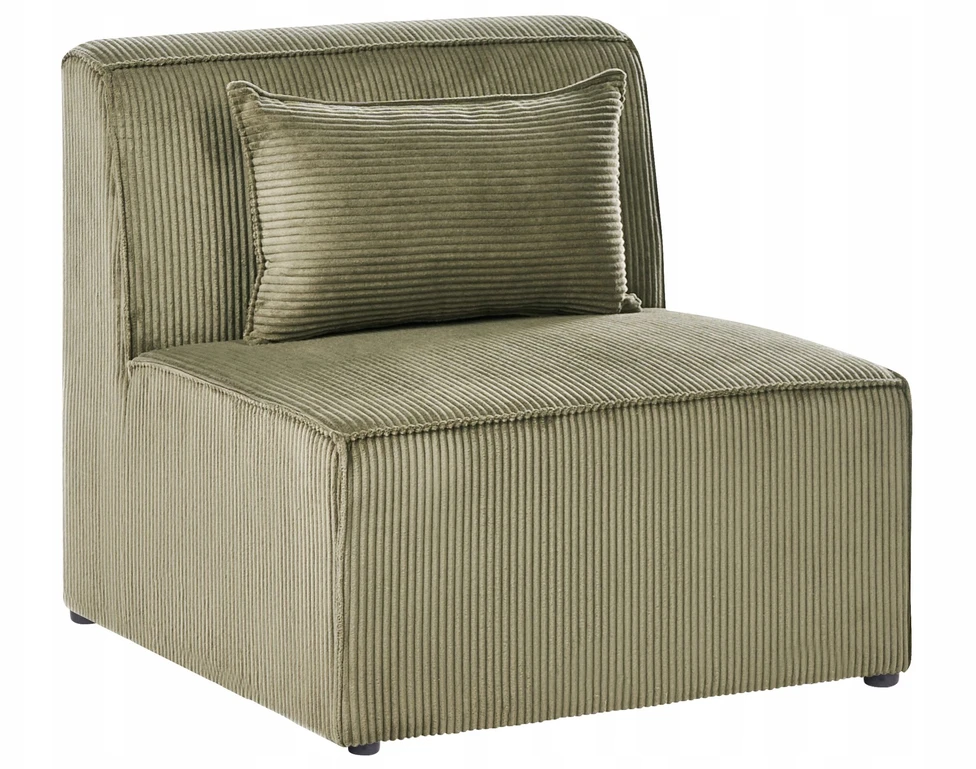 Beliani Modulinė 4 vietų kampinė sofa LEMVIG dešininė, žalias velvetas