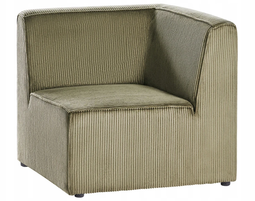 Beliani Modulinė 4 vietų kampinė sofa LEMVIG dešininė, žalias velvetas
