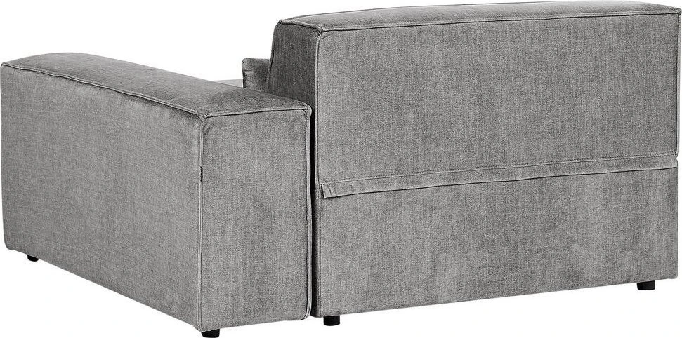 Beliani Trijų vietų modulinė sofa HELLNAR kairinė pilka