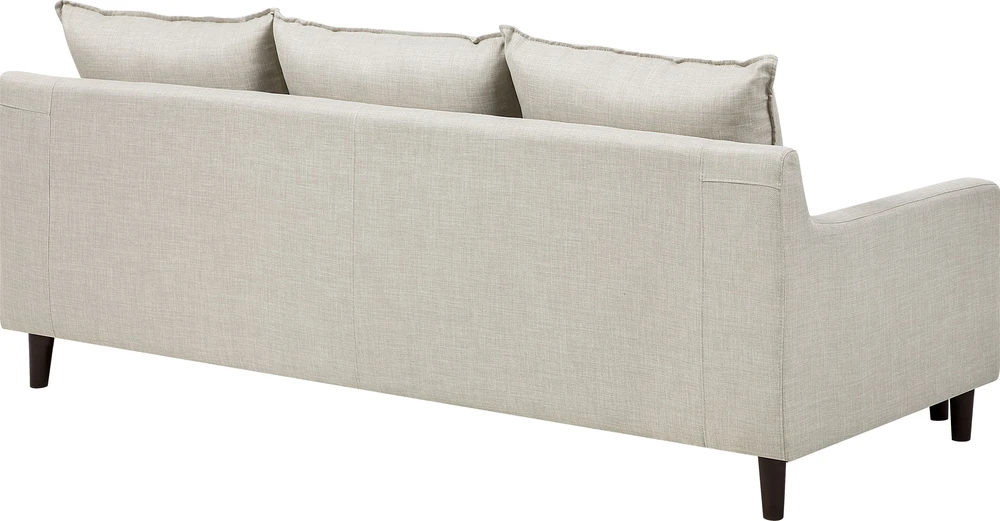 Beliani Trivietė kampinė sofa ELVENES, šviesiai smėlio spalvos, pritaikoma