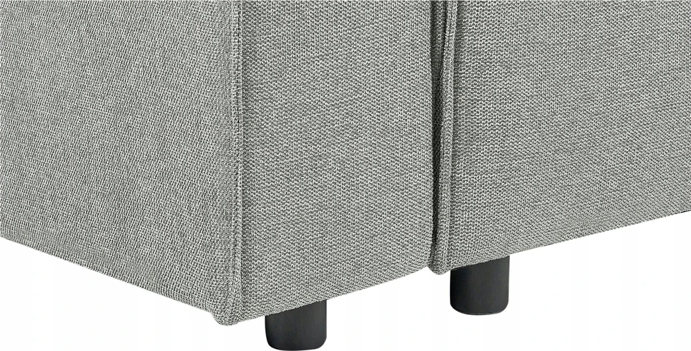 Beliani Išskleidžiama kampinė sofa KARILA pilka su patalynės dėže, dešininė
