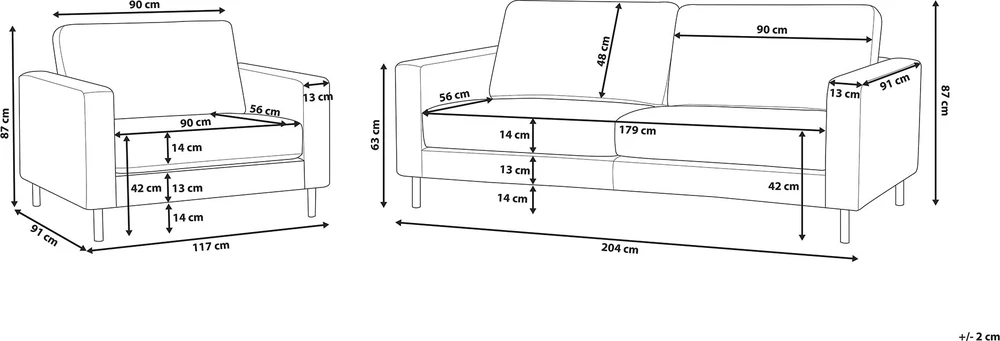 Sofa Beliani 4 vietų svetainės baldų komplektas SAVALEN iš ekologiškos odos, smėlio spalvos