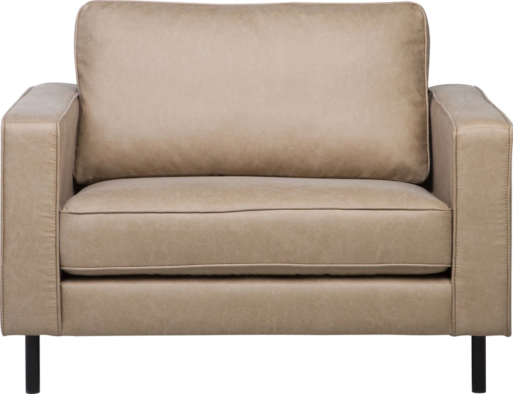 Sofa Beliani 4 vietų svetainės baldų komplektas SAVALEN iš ekologiškos odos, smėlio spalvos