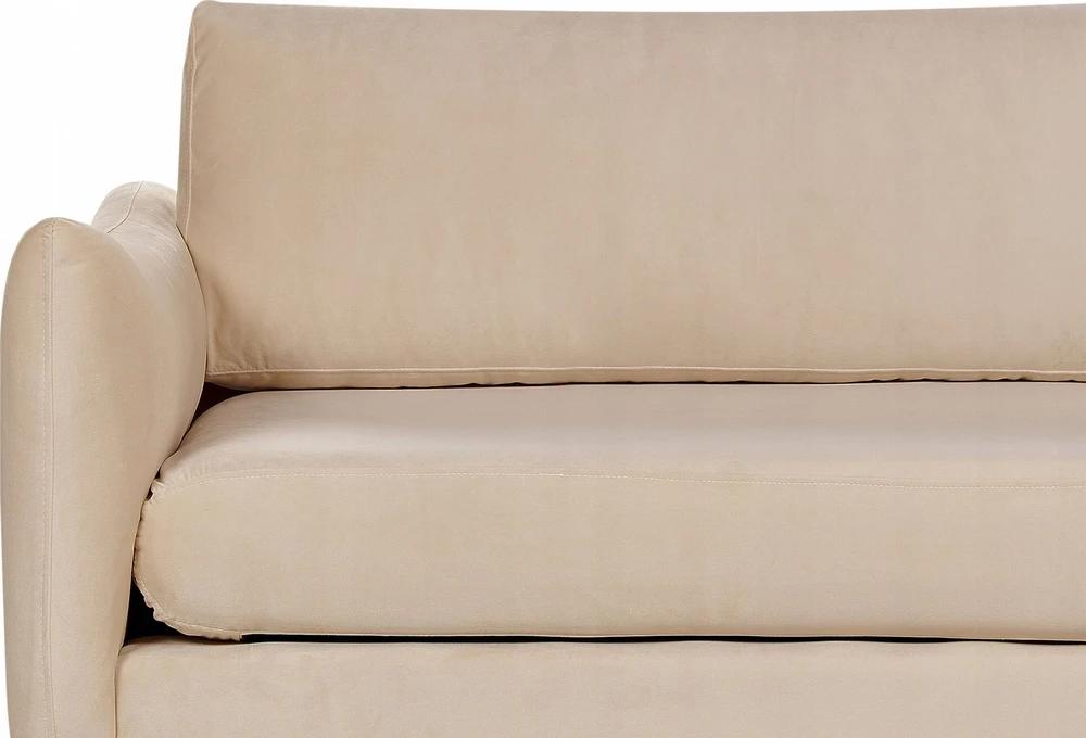 Sofa Beliani Poilsio komplektas 4 asmenims VINTERBRO veliūrinis smėlio spalvos