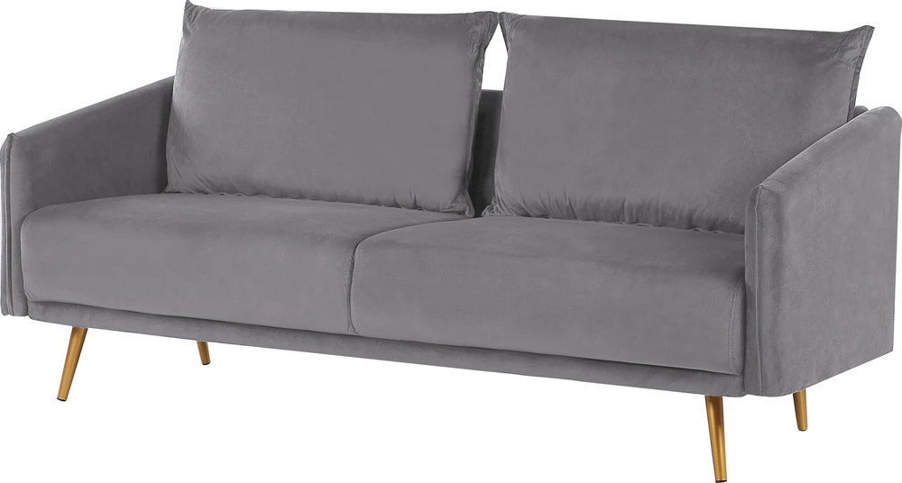 Sofa Beliani 5 asmenų svetainės baldų komplektas MAURA, veliūrinis, pilkas