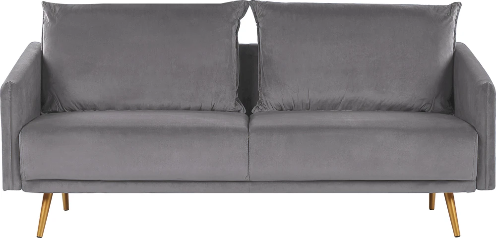 Sofa Beliani 5 asmenų svetainės baldų komplektas MAURA, veliūrinis, pilkas