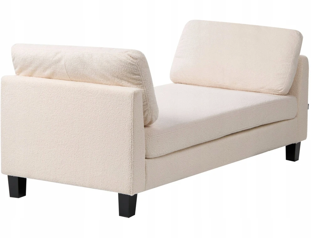 Sofa Beliani Šezlongas ARCHIANE kreminės baltos spalvos