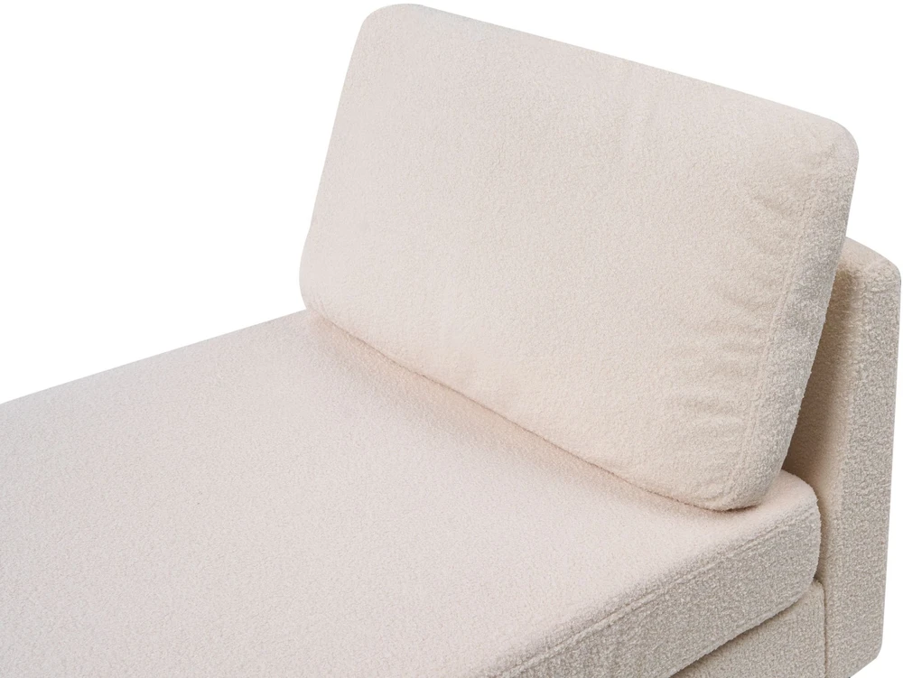 Sofa Beliani Šezlongas ARCHIANE kreminės baltos spalvos