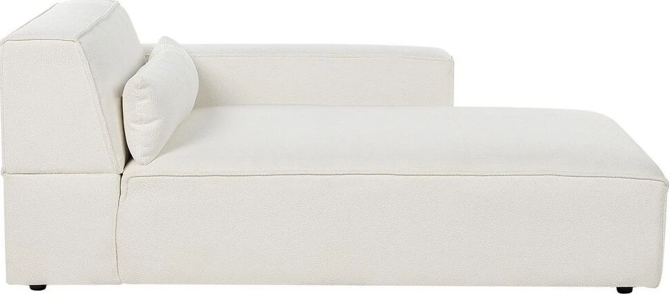 Sofa Beliani Kairysis gultas HELLNAR Boucle, kreminės baltos spalvos