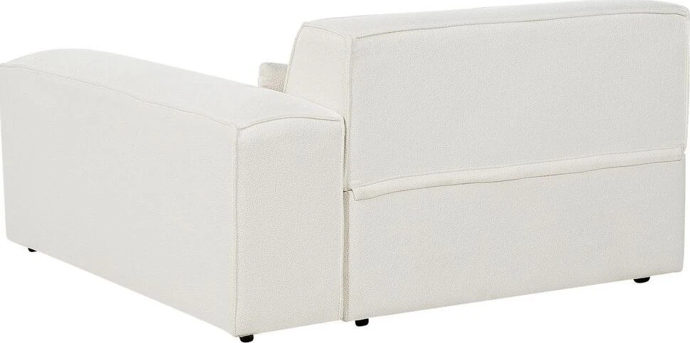 Sofa Beliani Kairysis gultas HELLNAR Boucle, kreminės baltos spalvos