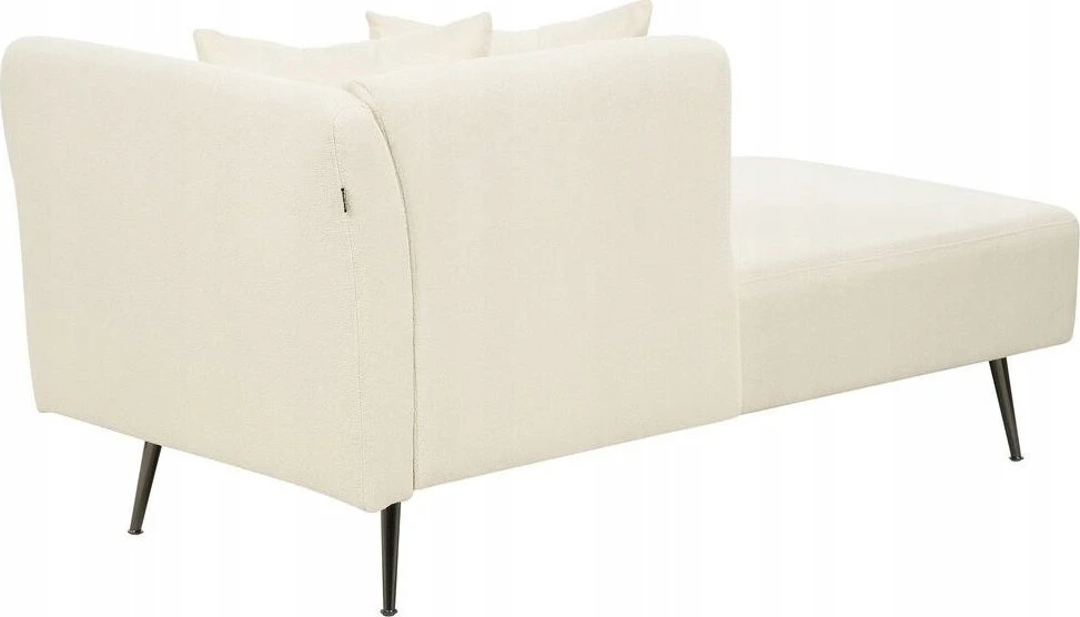 Sofa Beliani Šezlongas dešininis RIOM Boucle natūralios baltos spalvos