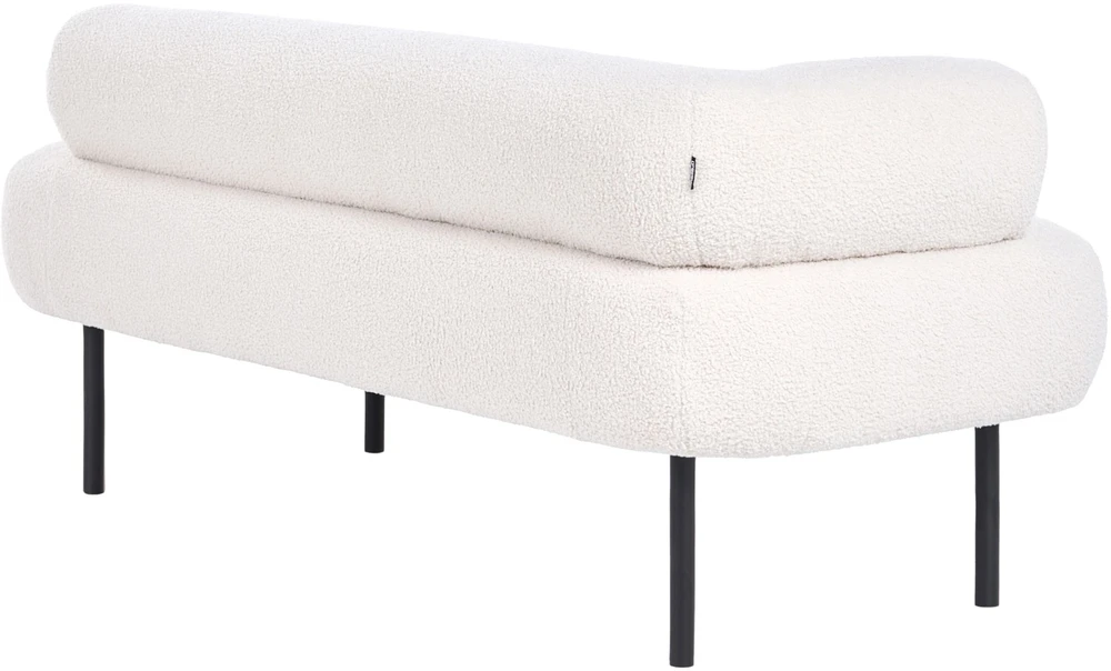 Sofa Beliani Kairysis šezlongas MIRMANDE Boucle kreminės baltos spalvos