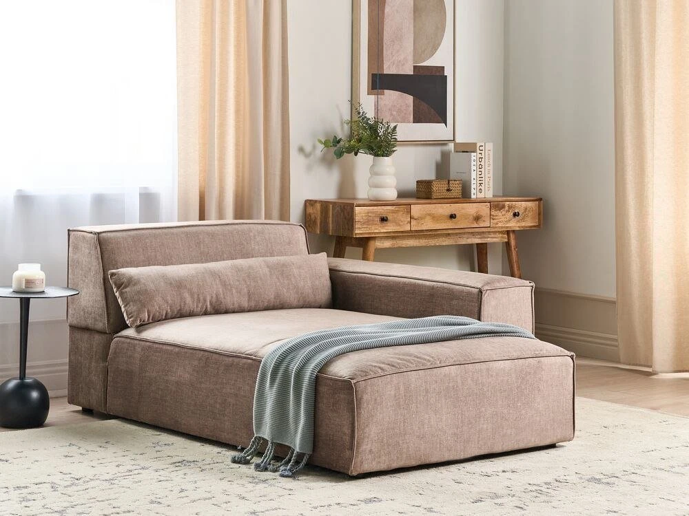 Sofa Beliani Kairinis šezlongas HELLNAR, šviesiai rudas