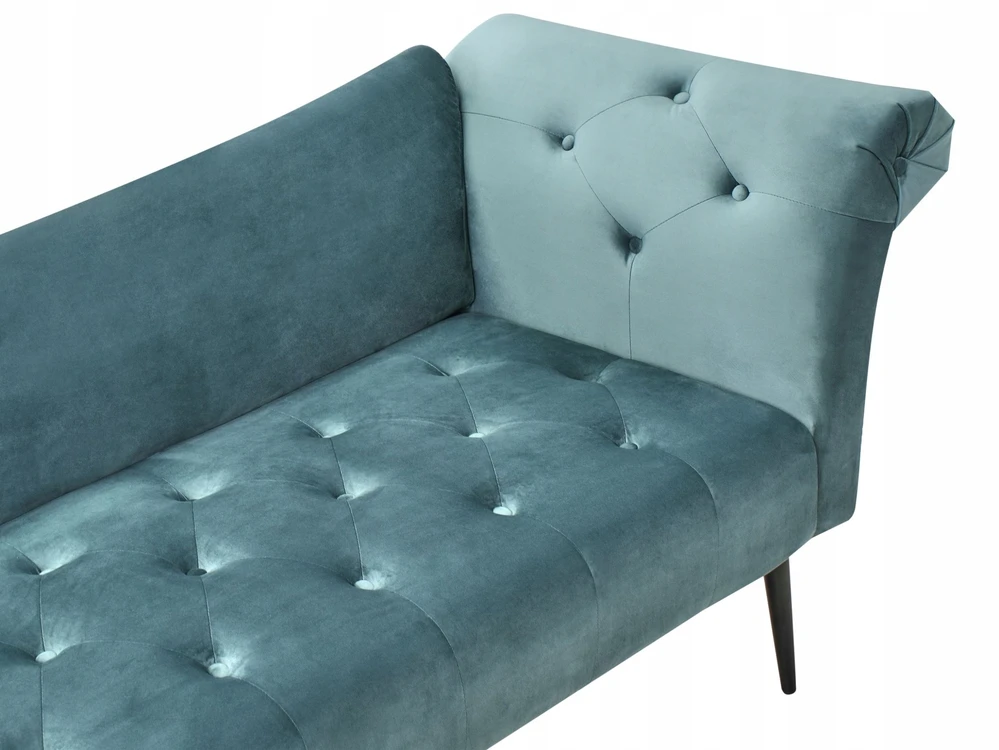 Sofa Beliani Šezlongas NANTILLY veliūras lazūrinė