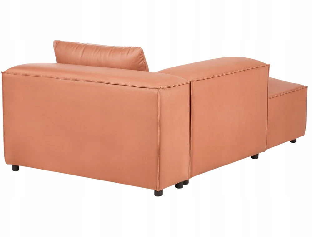 Sofa Beliani Dešininis šezlongas BRANDE auksinės rudos spalvos