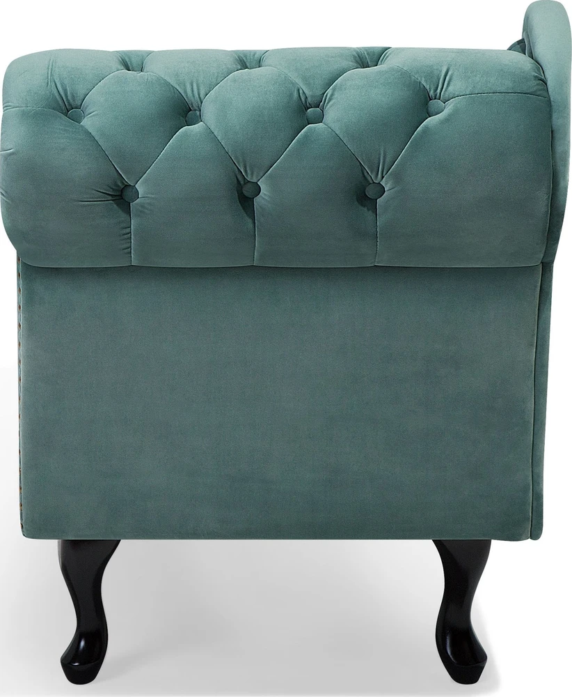 Beliani Dešininė šezlongo sofa NIMES, veliūrinis, mėtų spalvos