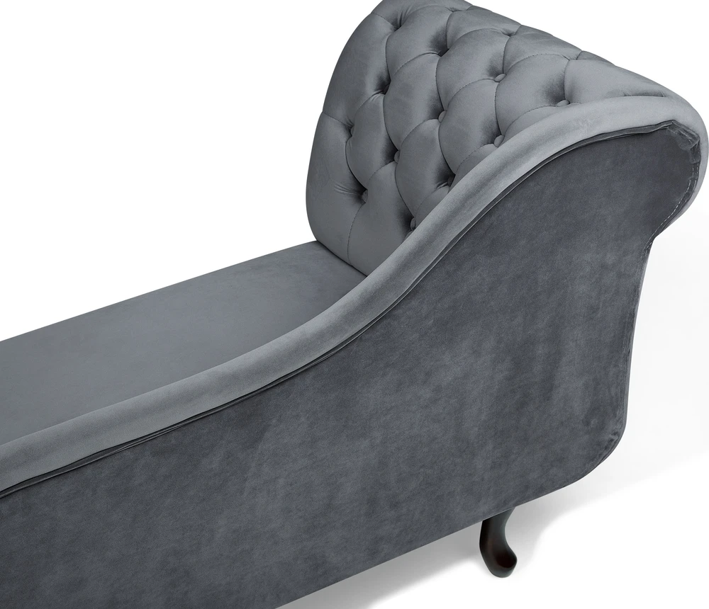 Sofa Beliani Kairysis gultas NIMES, veliūras, pilkas