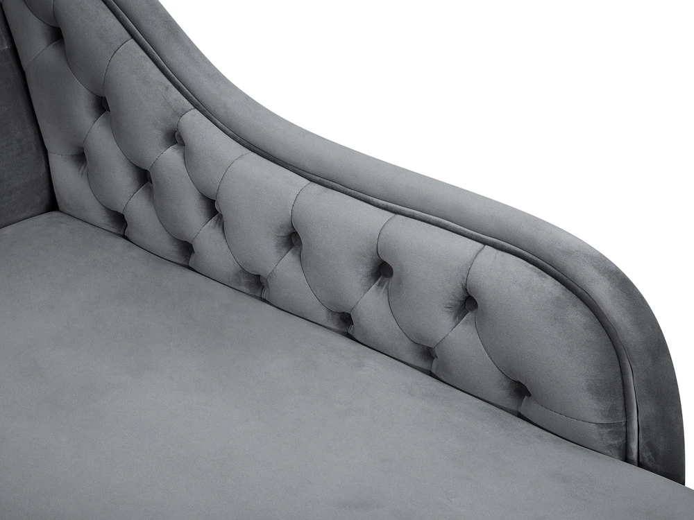 Sofa Beliani Kairysis gultas NIMES, veliūras, pilkas