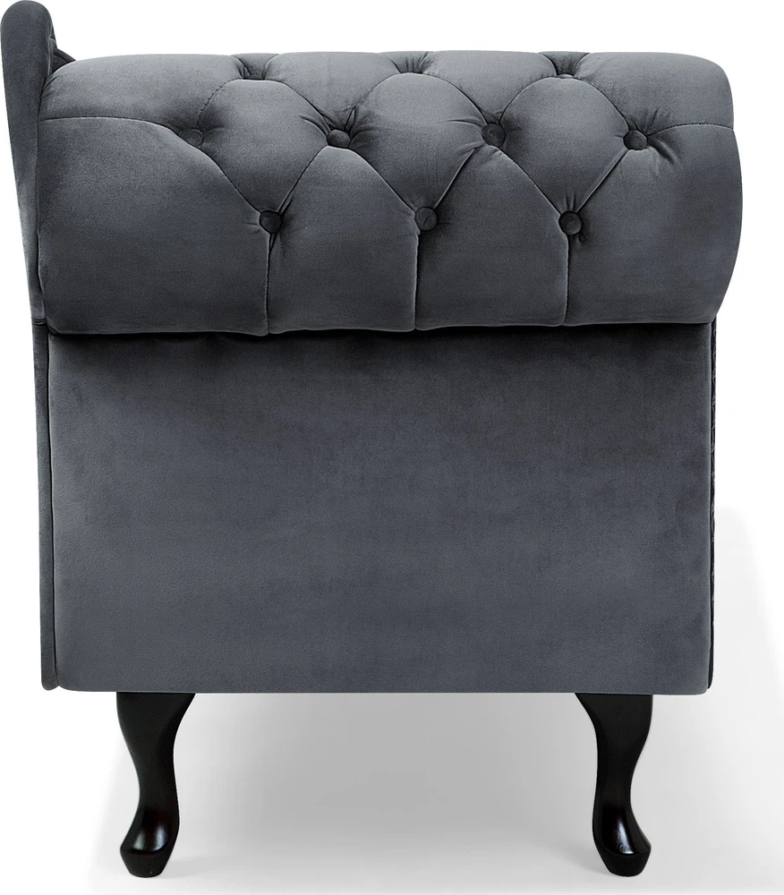 Sofa Beliani Kairysis gultas NIMES, veliūras, pilkas