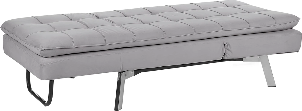 Sofa Beliani Šezlongas LOIRET veliūras šviesiai pilkas