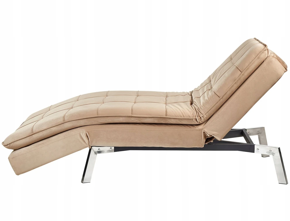 Sofa Beliani Šezlongas LOIRET veliūras, šviesiai rudas