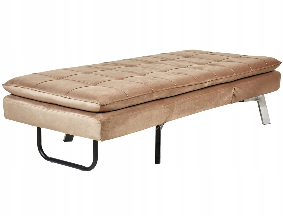 Sofa Beliani Šezlongas LOIRET veliūras, šviesiai rudas