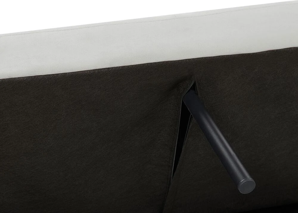 Beliani Trivietė išskleidžiama sofa VIMMERBY, šviesiai pilkas veliūras